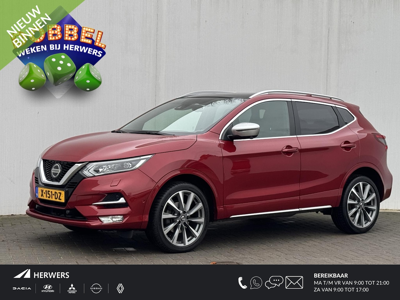 Nissan Qashqai - 1.3 DIG-T Tekna + / Adaptieve cruise control / Panoramadak / 360 graden camera / Lederen b - AutoWereld.nl