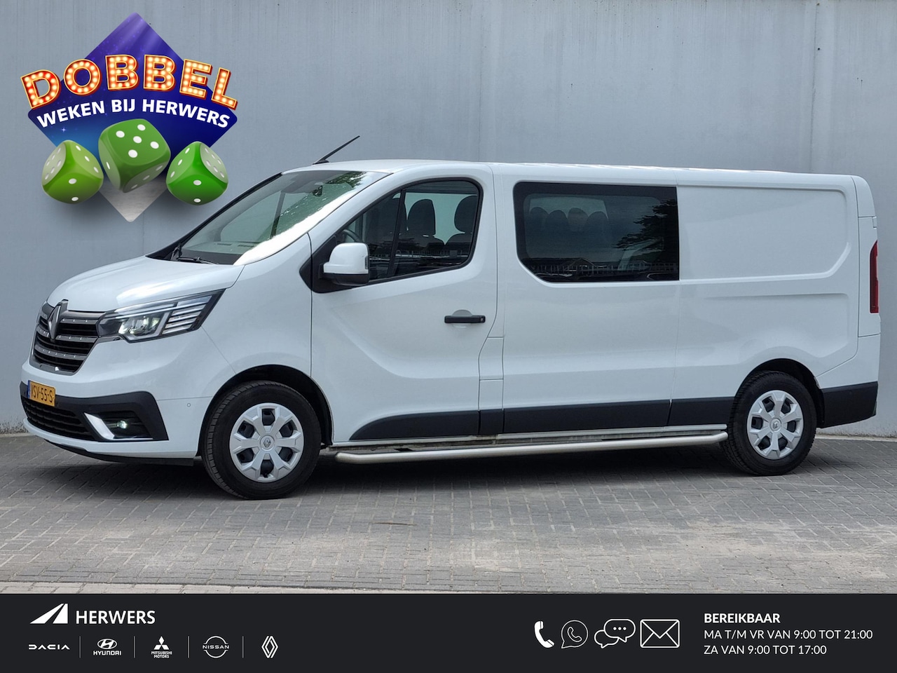 Renault Trafic - 2.0 dCi 130 T29 L2H1 DC Work Edition / Trekhaak (2500KG Trekgewicht) / 6 Persoons / Naviga - AutoWereld.nl