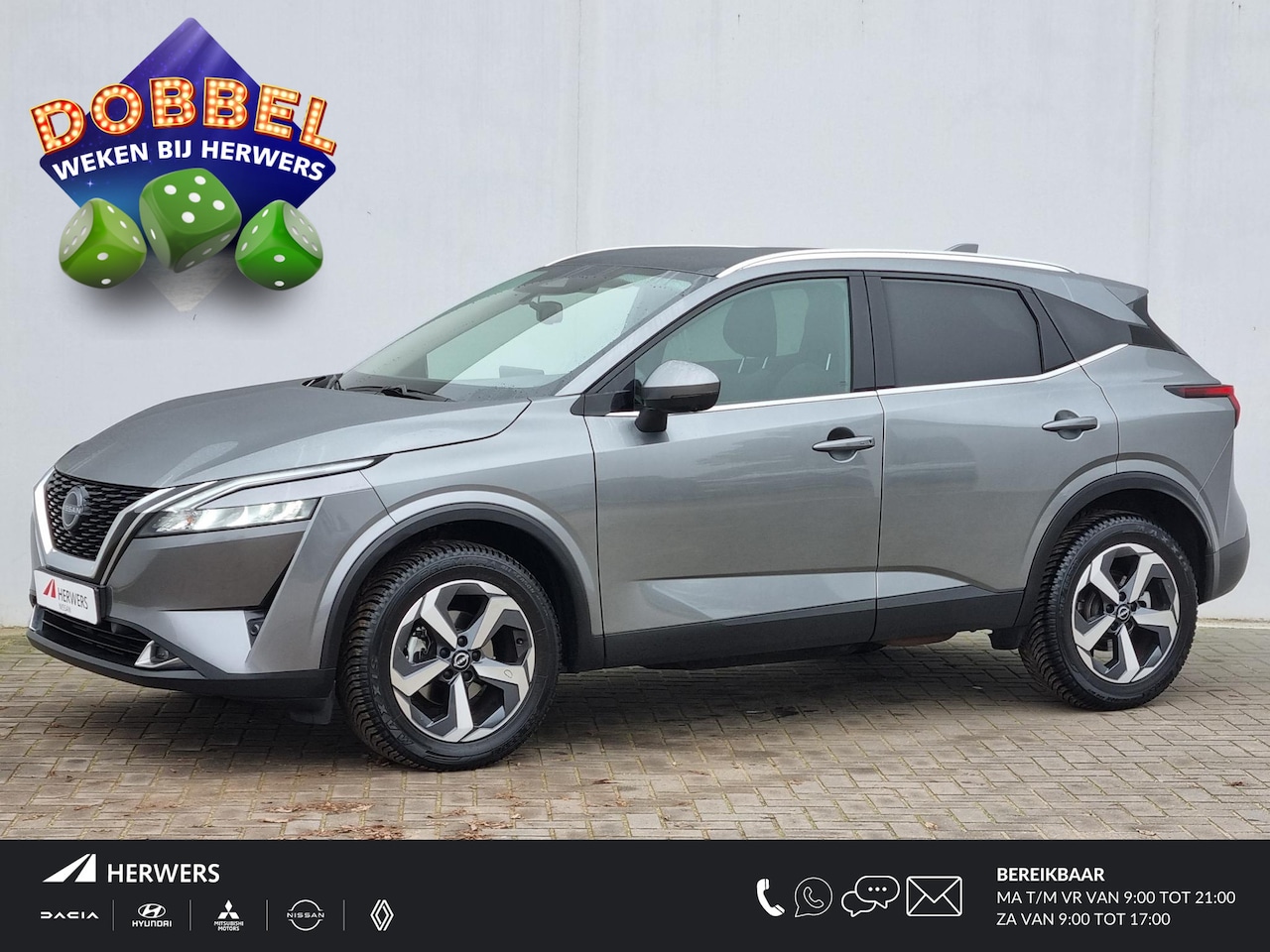 Nissan Qashqai - 1.3 MHEV Xtronic N-Connecta Design Automaat / 1800KG Trekgewicht / Panoramadak / Elektrisc - AutoWereld.nl