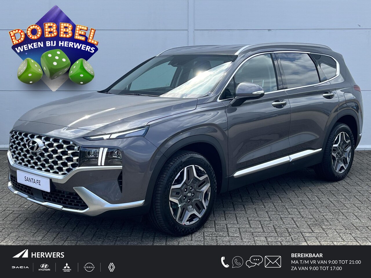 Hyundai Santa Fe - 1.6 T-GDI HEV Premium Hybride / 5.000 korting / 56.490 Rijklaar /  Stoelverwarming + Verko - AutoWereld.nl