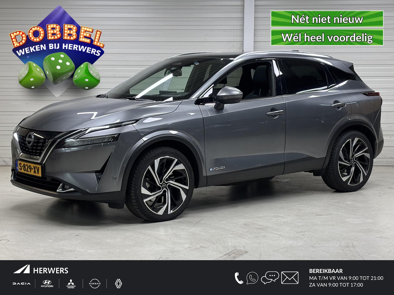 Nissan Qashqai - 1.5 e-Power Tekna Plus / Voorstoelen + stuurwiel verwarmd / Panoramadak / Navigatiesysteem - AutoWereld.nl