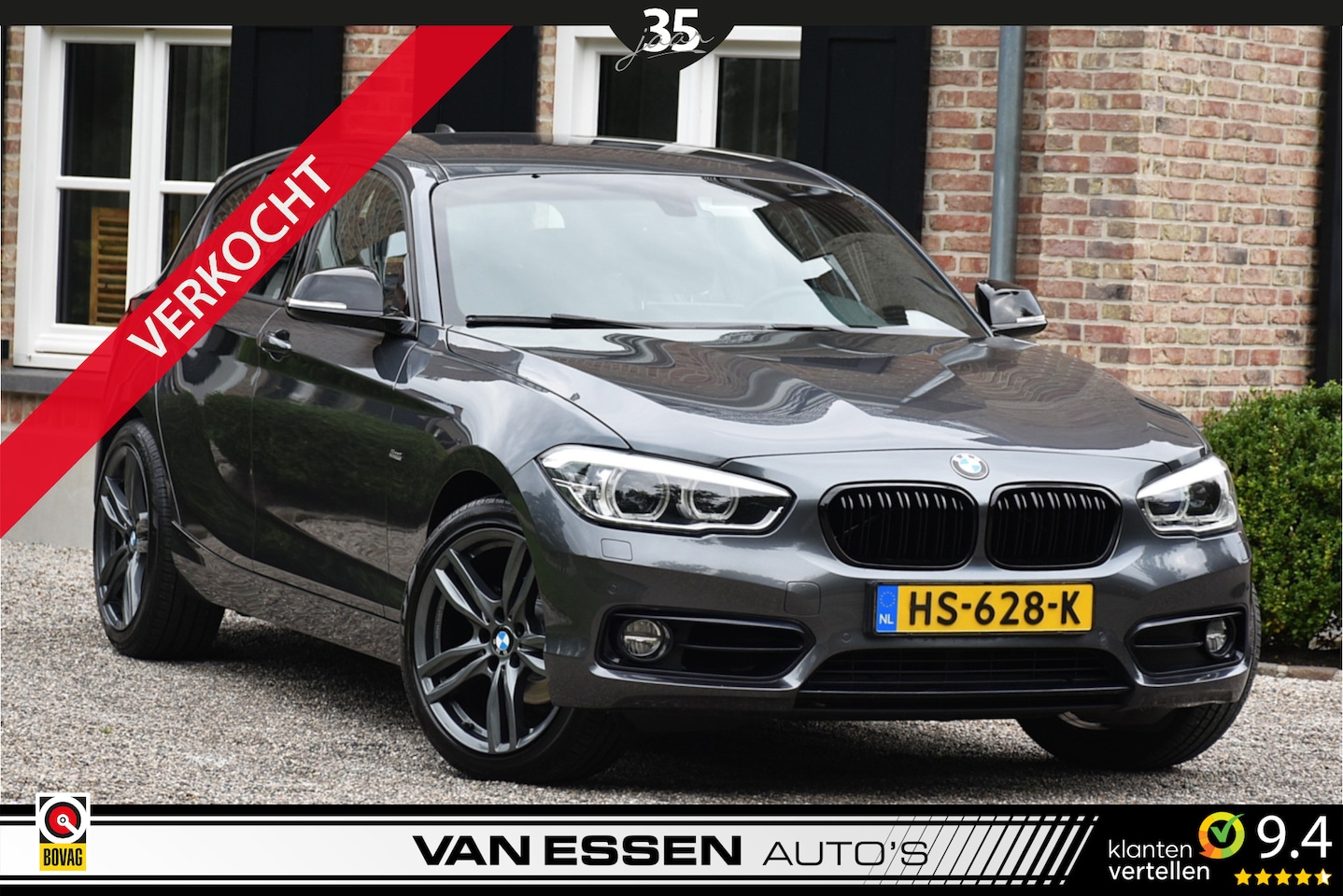 BMW 1-serie - 118i Sport- Line Automaat Navigatie Led H&K Leer Camera NL-Auto! - AutoWereld.nl