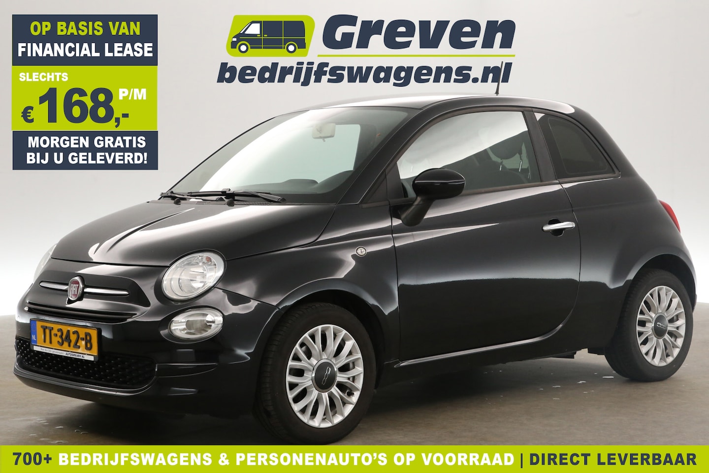 Fiat 500 - 0.9 TwinAir Turbo Popstar Airco Cruisecontrol 15"LMV Elektrpakket DAB+ - AutoWereld.nl