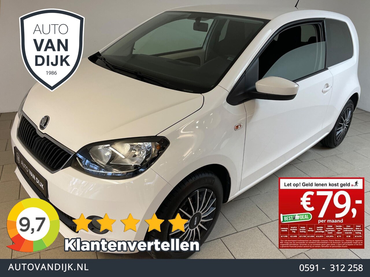 Skoda Citigo - 1.0 Ambition AIRCO ELEK RAMEN CENT VERG SPARCO PRIVACY GLAS NIEUWSTAAT - AutoWereld.nl