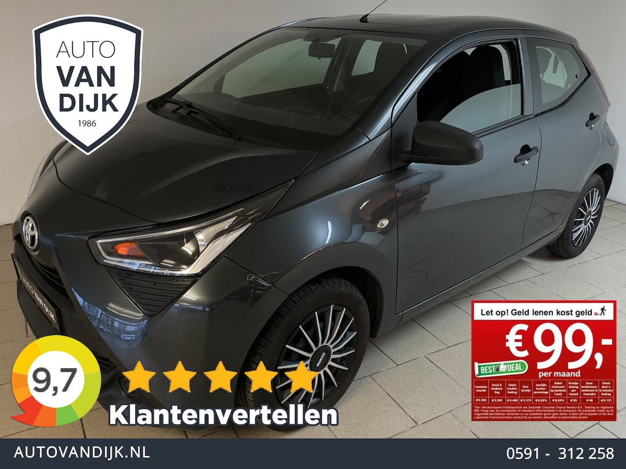 Toyota Aygo - 1.0 VVT-i x-fun AIRCO LIMITER BLUETOOTH ELEK RAMEN CENT VERG SPARCO 5DRS NIEUWSTAAT - AutoWereld.nl