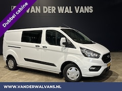 Ford Transit Custom - 2.0 TDCI 130pk L2H1 Dubbele Cabine Euro6 Airco | 6-Zits | 2800kg Trekhaak | Camera | LED C