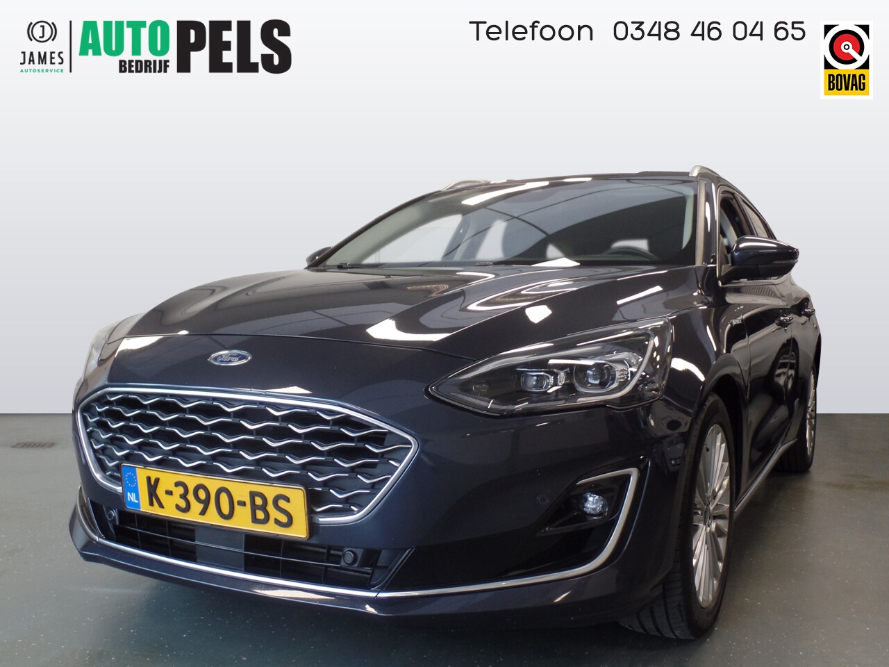 Ford Focus Wagon - 1.0 EcoBoost Hybrid Vignale Navigatie, Achteruitrijcamera, PdcV/A, Lederen bekleding, Elek - AutoWereld.nl