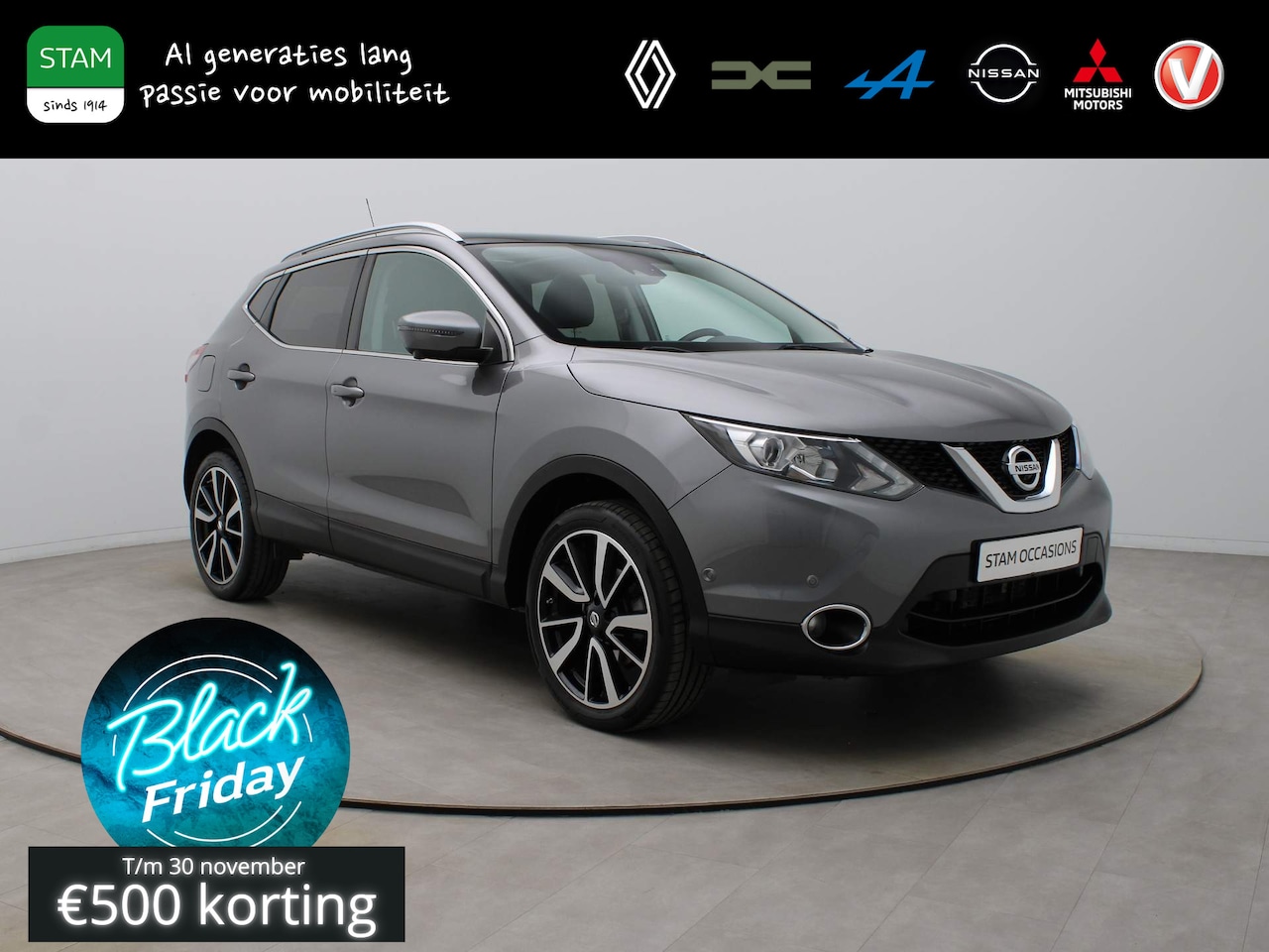 Nissan Qashqai - 116pk Tekna AUTOMAAT 360° Camera | Panoramadak | Parksens. v+a | Stoel-/voorruitverw. | Tr - AutoWereld.nl