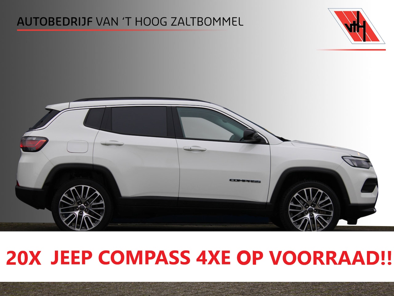 Jeep Compass - 4xe 190 Plug-in Hybrid Electric Night Eagle PANORAMADAK ACC CAMERA 19'' - AutoWereld.nl