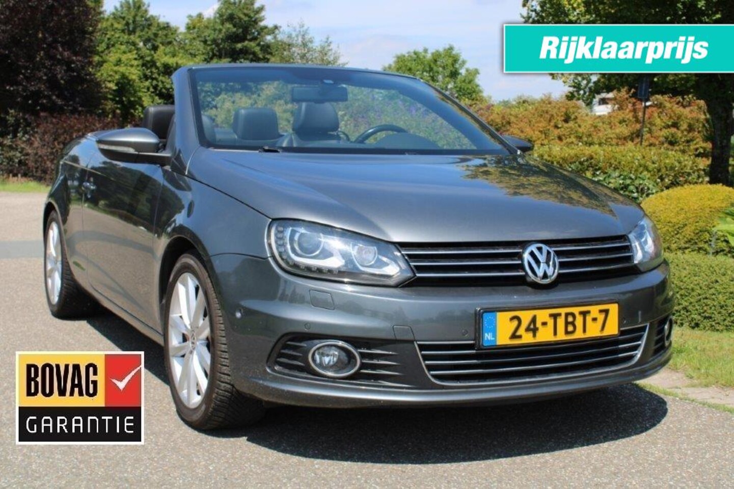 Volkswagen Eos - 1.4 TSI 160pk Highline cabrio ECC/cruise/leer/17 inch lm velgen - AutoWereld.nl