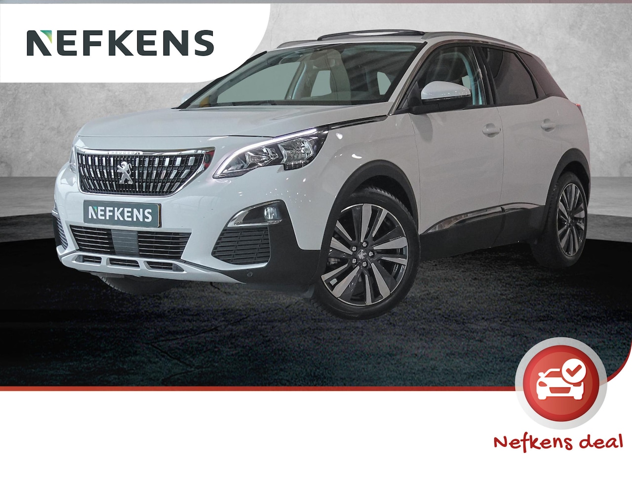 Peugeot 3008 - 130pk P.T. Premium (1ste eig./Glazen dak/LEER/19"LMV/Electr.klep/Cameras/Keyless) - AutoWereld.nl