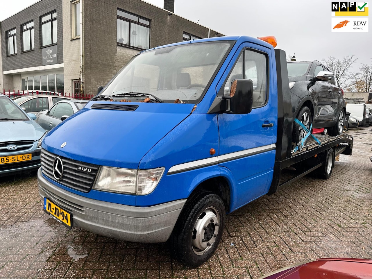 Mercedes-Benz Sprinter - 412 D Xlang oprijwagen , lier, autotransporter APK - AutoWereld.nl