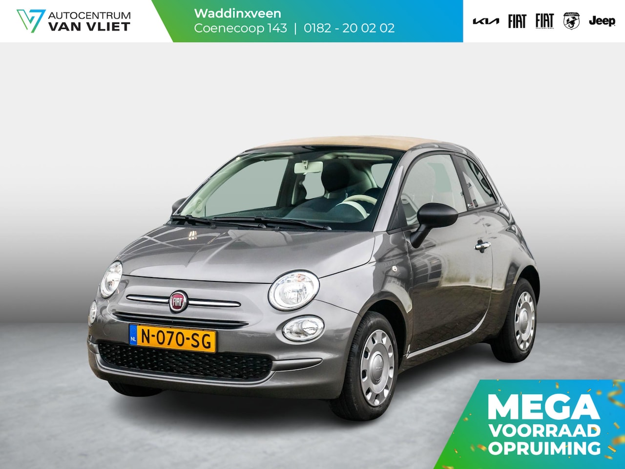 Fiat 500 C - 1.0 Hybrid Cult | Airco | Zeer weinig km! | - AutoWereld.nl