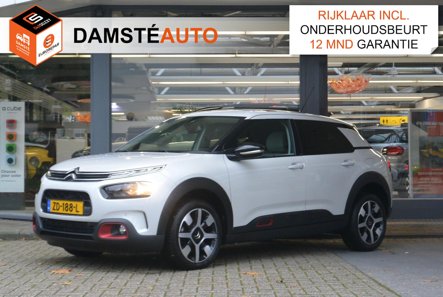 Citroën C4 Cactus - PureTech 110pk Shine │ Ambiance Hype Red │ Panoramisch vast glazen dak - AutoWereld.nl