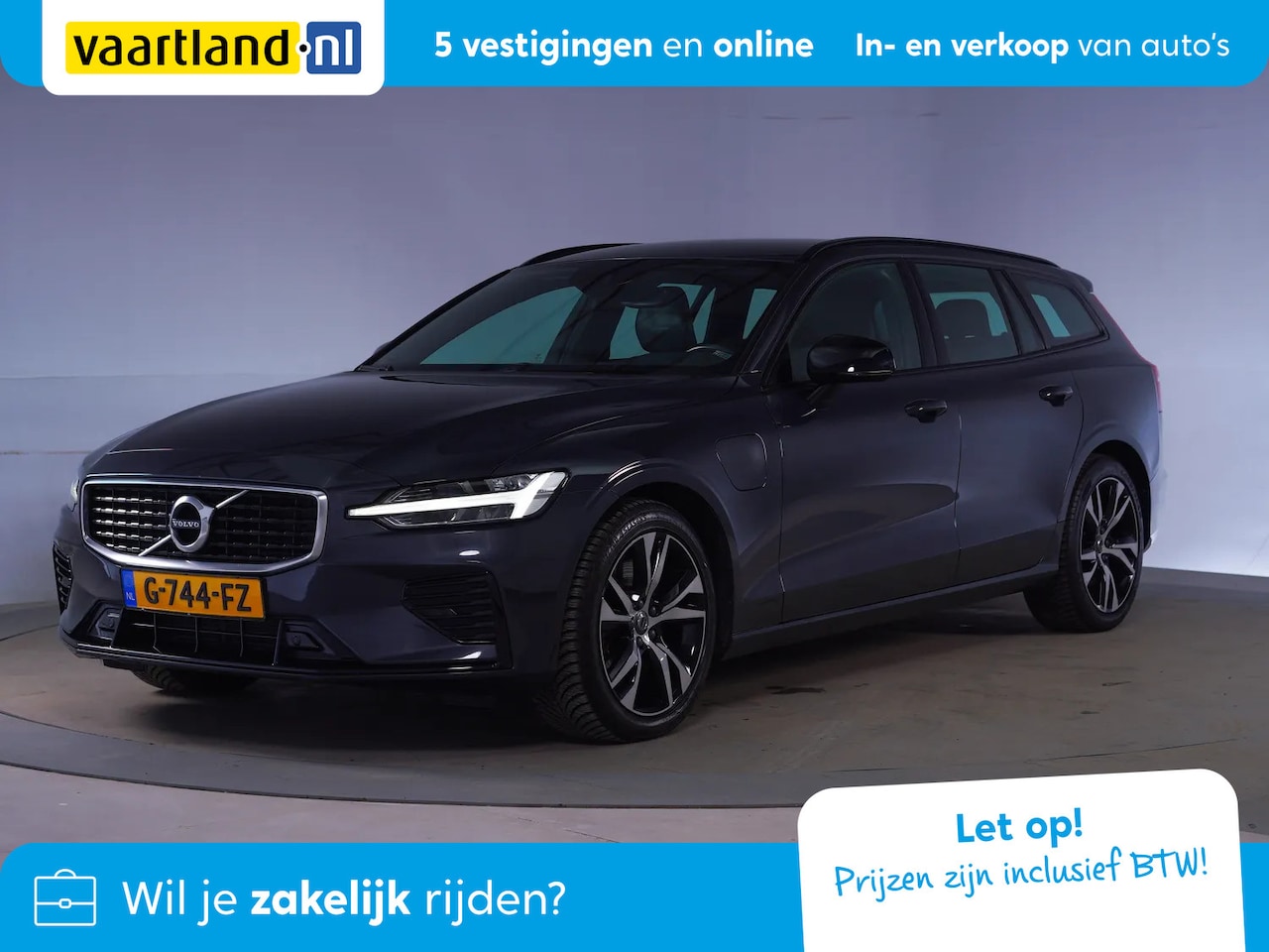 Volvo V60 - T8 TWIN ENGINE AWD R-Design Aut [ Leder Nav Carplay ] - AutoWereld.nl