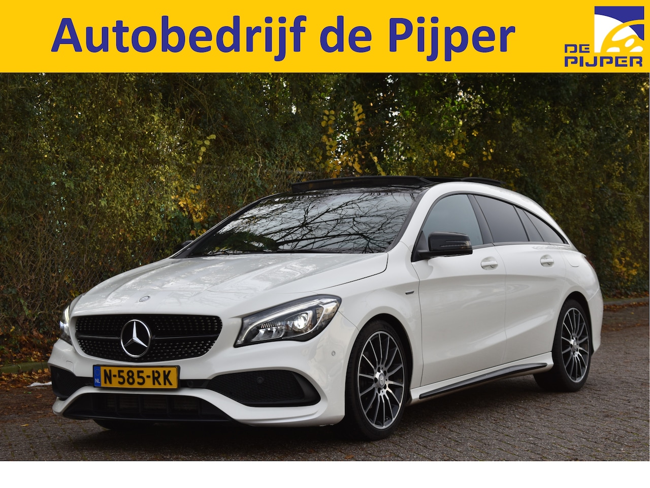 Mercedes-Benz CLA-klasse Shooting Brake - 200 White-Art Edition AMG Night pakket | Open dak | Stoelverwarming | Carplay | Camera | S - AutoWereld.nl