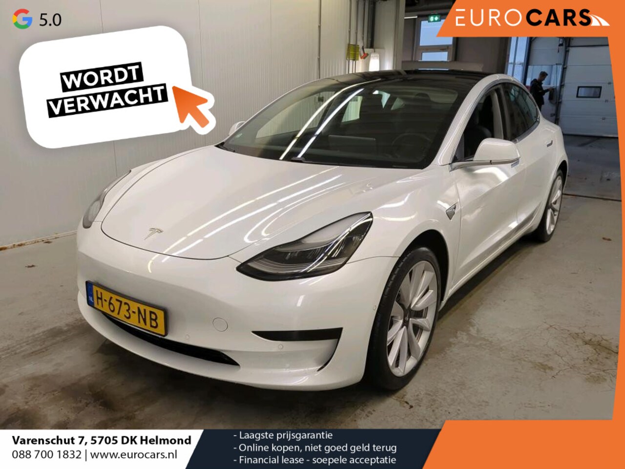 Tesla Model 3 - Standard RWD Plus 60 kWh Autopilot Panodak Navi Leder PDC VA Camera 19" Sport Wheels - AutoWereld.nl