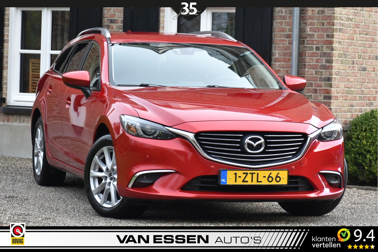 Mazda 6 Sportbreak - 2.2D SkyActiv-D 150 Skylease+ Navi Airco Stoelverw. APK tot 08-2025! NAP! - AutoWereld.nl