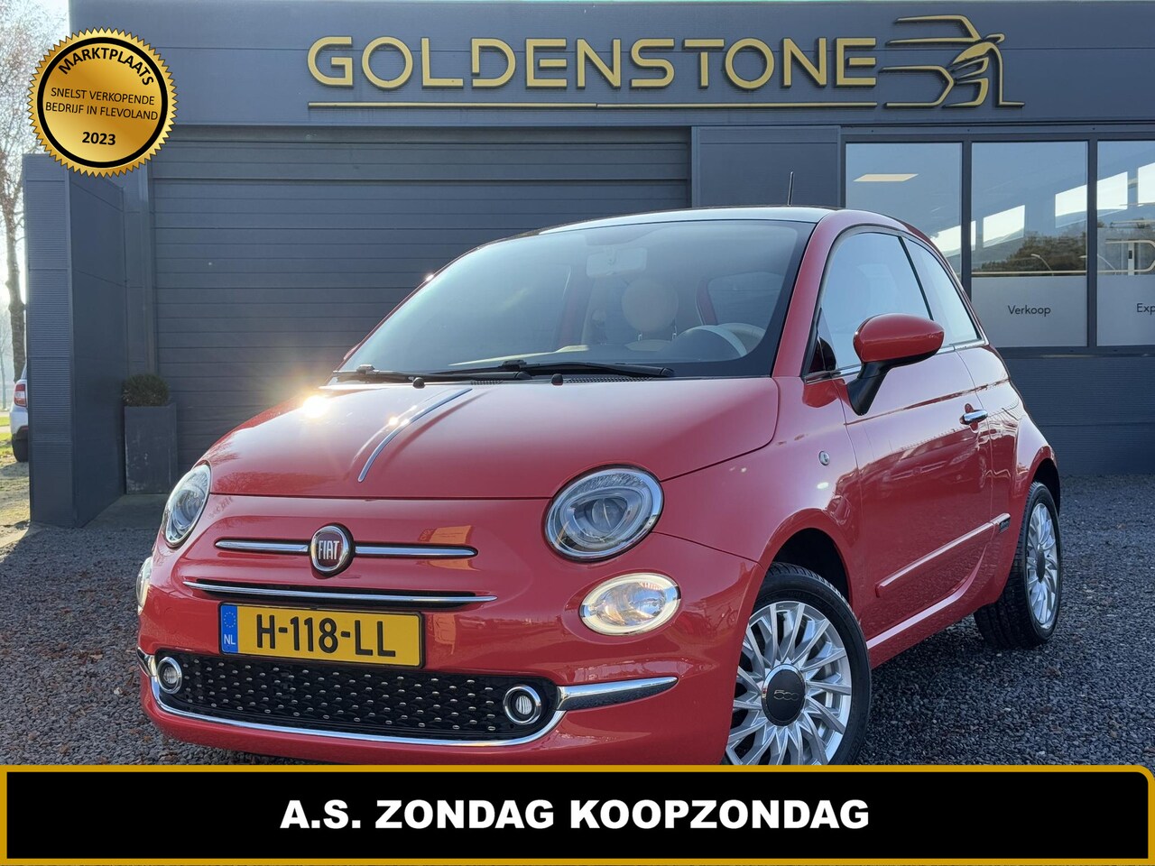 Fiat 500 - 1.2 Lounge 2e Eigenaar,Navi,Panoramadak,Bluetooth,Cruise,PDC,LM Velgen,APK bij Aflevering - AutoWereld.nl