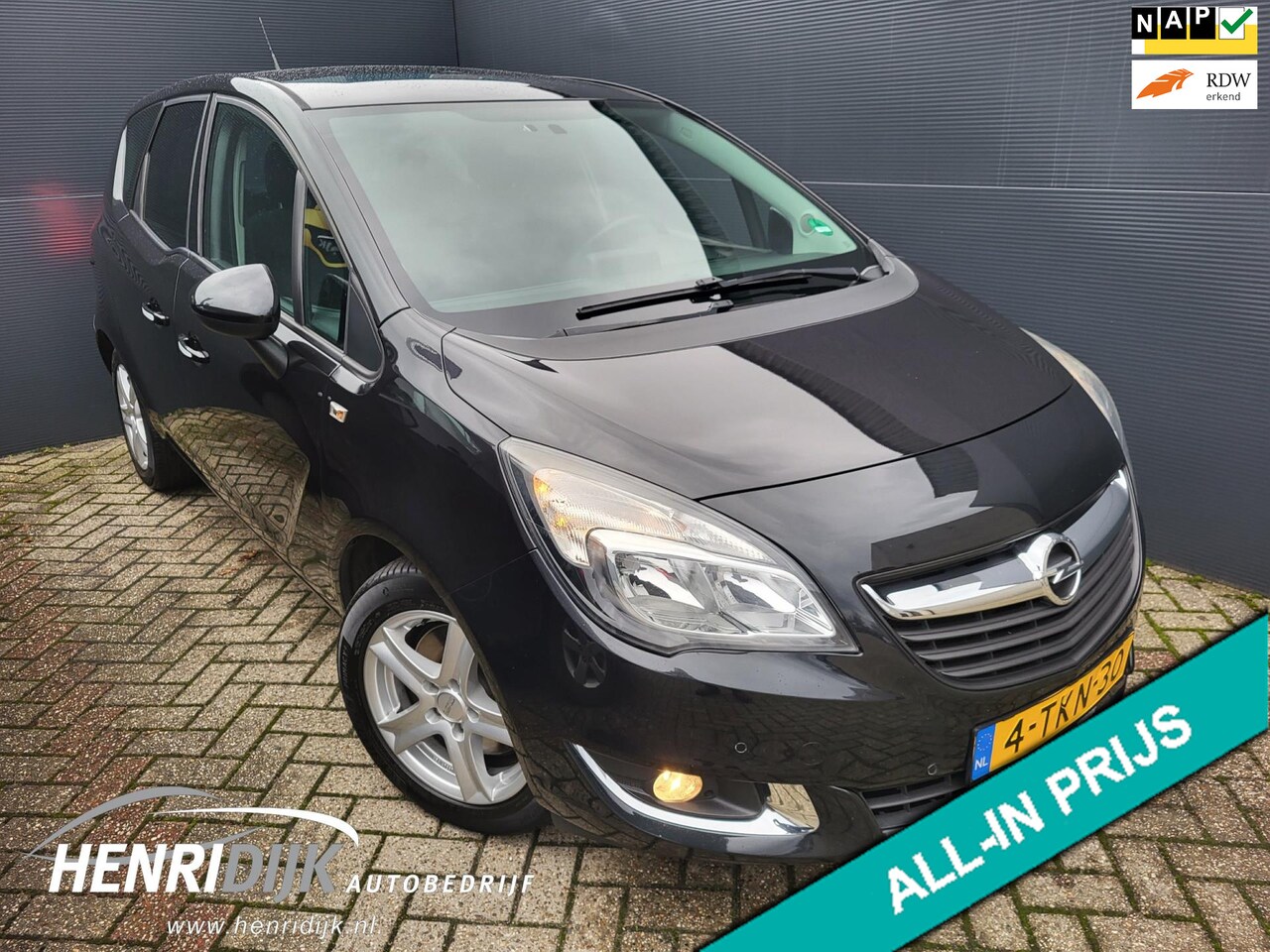 Opel Meriva - 1.4 Turbo Cosmo Automaat / Fietsendrager / Navi / PDC / LMV - AutoWereld.nl