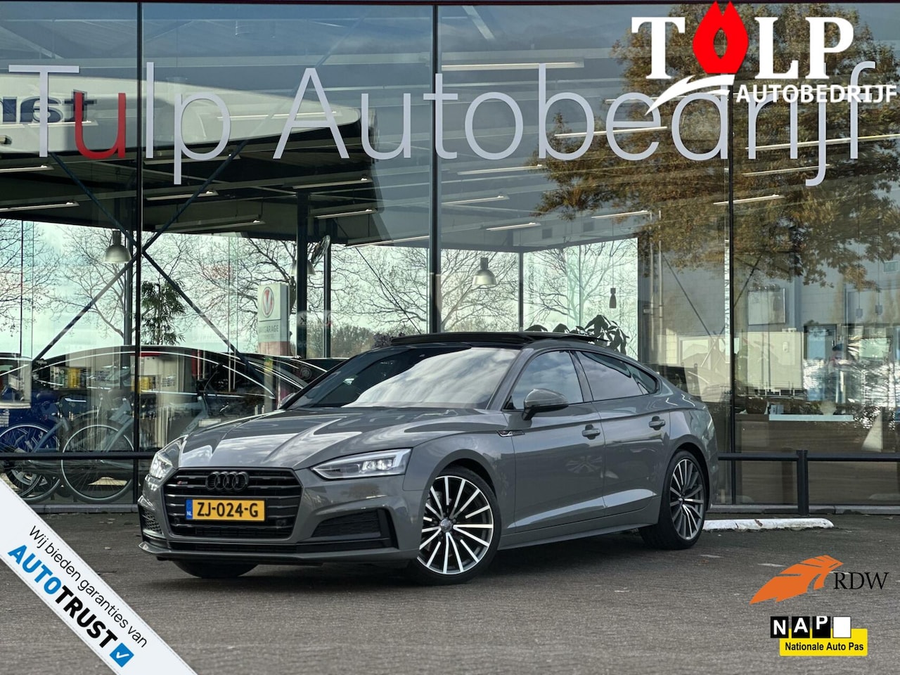 Audi A5 Sportback - Sport S-line Pano Nardo grey NAP - AutoWereld.nl