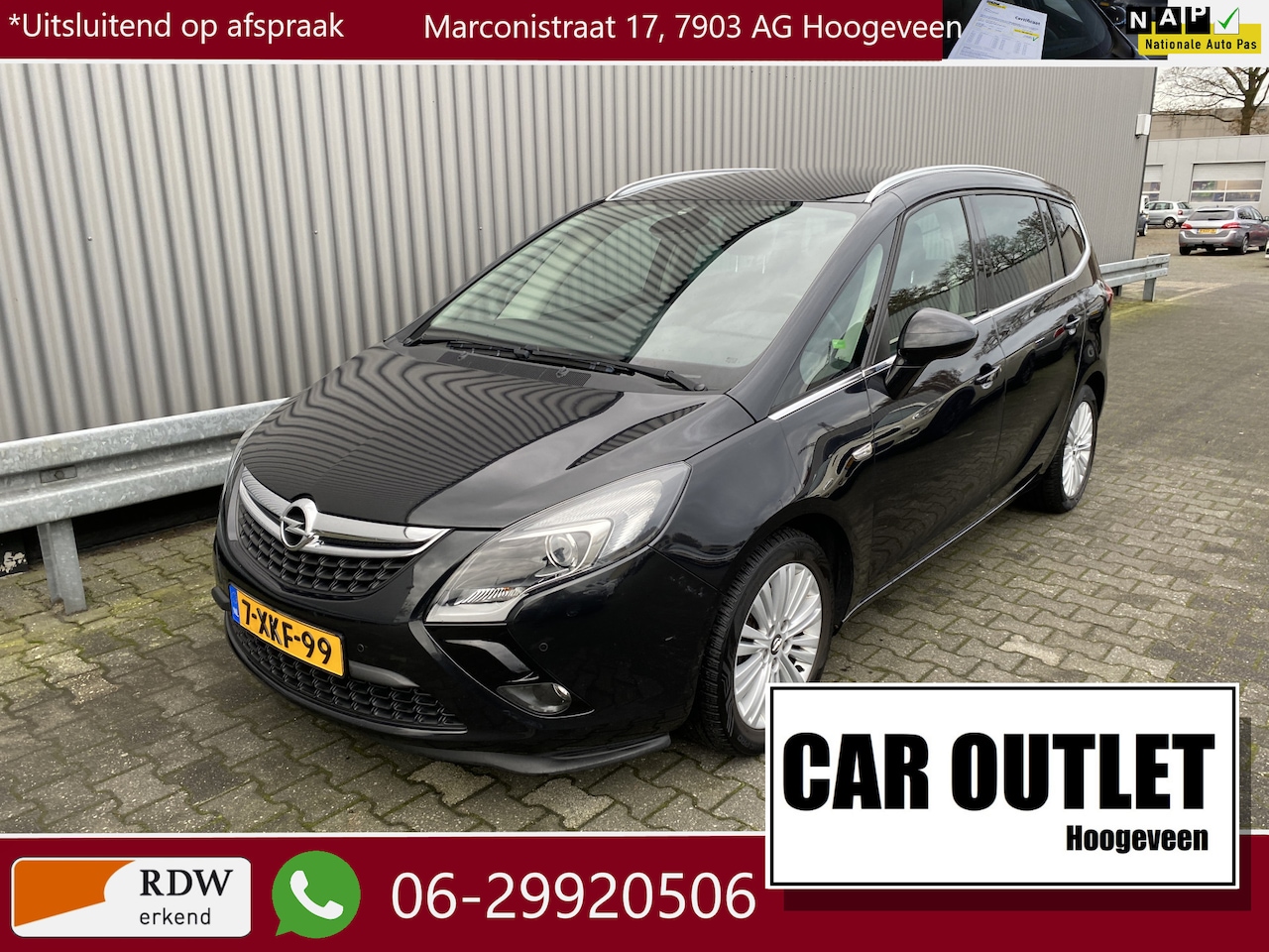 Opel Zafira Tourer - 1.4 Design Edition 7p. 168Dkm.NAP, Clima, Navi, CC, PDC & Cam, LM, Afn.Trekh, – Inruil Mog - AutoWereld.nl