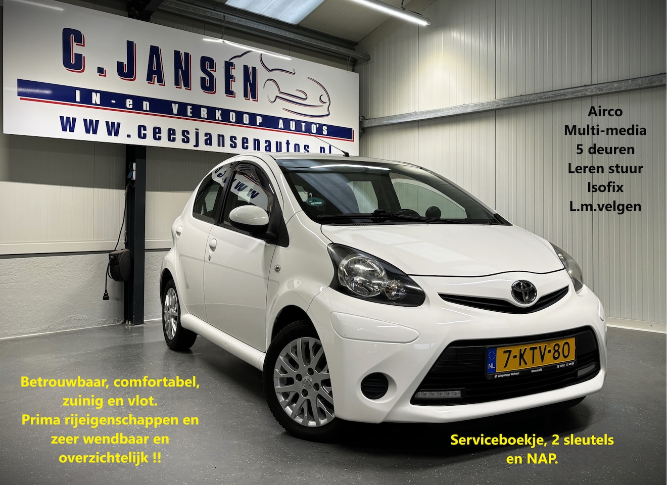 Toyota Aygo - 1.0 VVT-i Aspiration NETTE, LEUKE AUTO - AutoWereld.nl