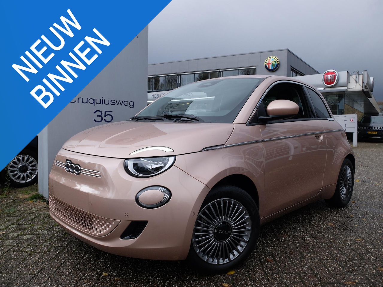 Fiat 500 - 42 kWh Oro Rosa Direct leverbaar Full Elektrisch - AutoWereld.nl