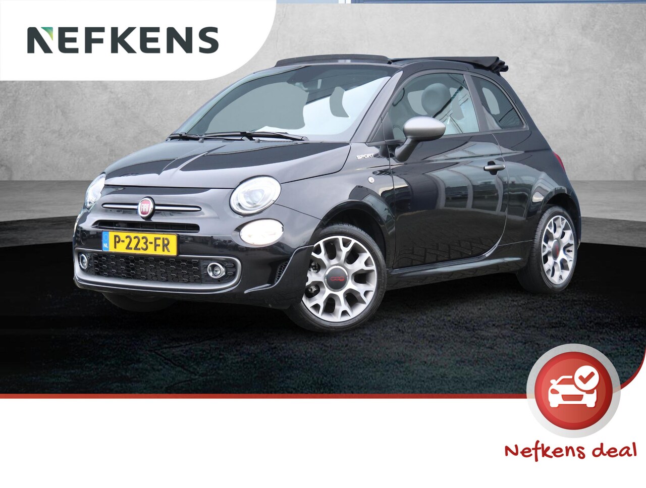 Fiat 500 C - 1.0 Hybrid Sport Cabrio!/Apple Carplay & Android auto/Lichtmetalen wielen/Parkeersensoren - AutoWereld.nl