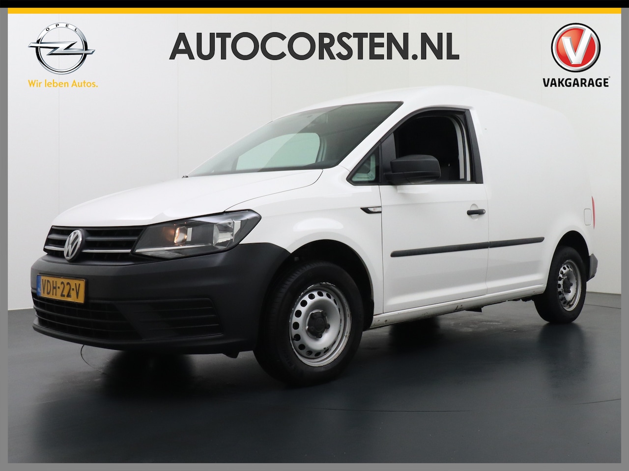 Volkswagen Caddy - 2.0TDI EURO6 Airco Schuifdeur-R Betonplex-Vloer Lat om Lat betimmering Multimedia systeem - AutoWereld.nl