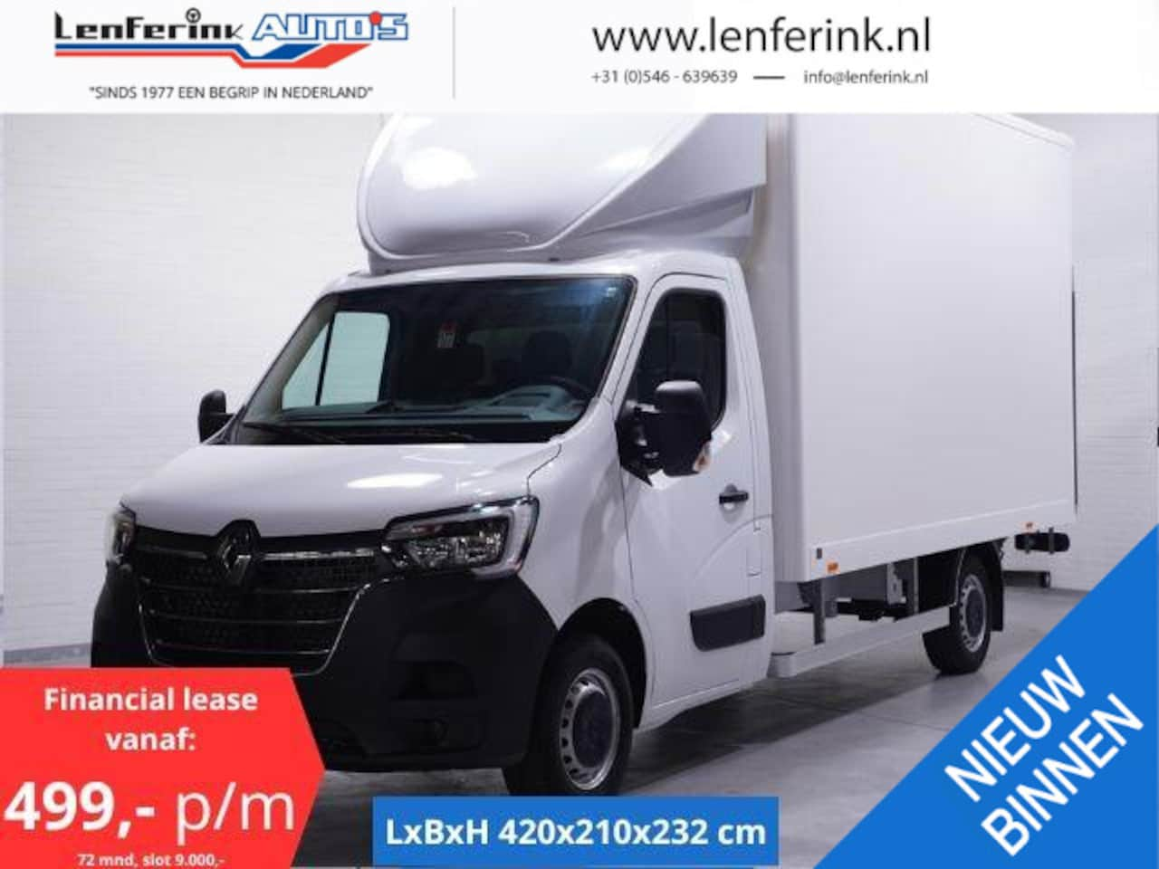 Renault Master - 2.3 DCi 165 pk Bakwagen met Laadklep en Zijdeur R Airco, Cruise Control, LxBxH 420x210x232 - AutoWereld.nl