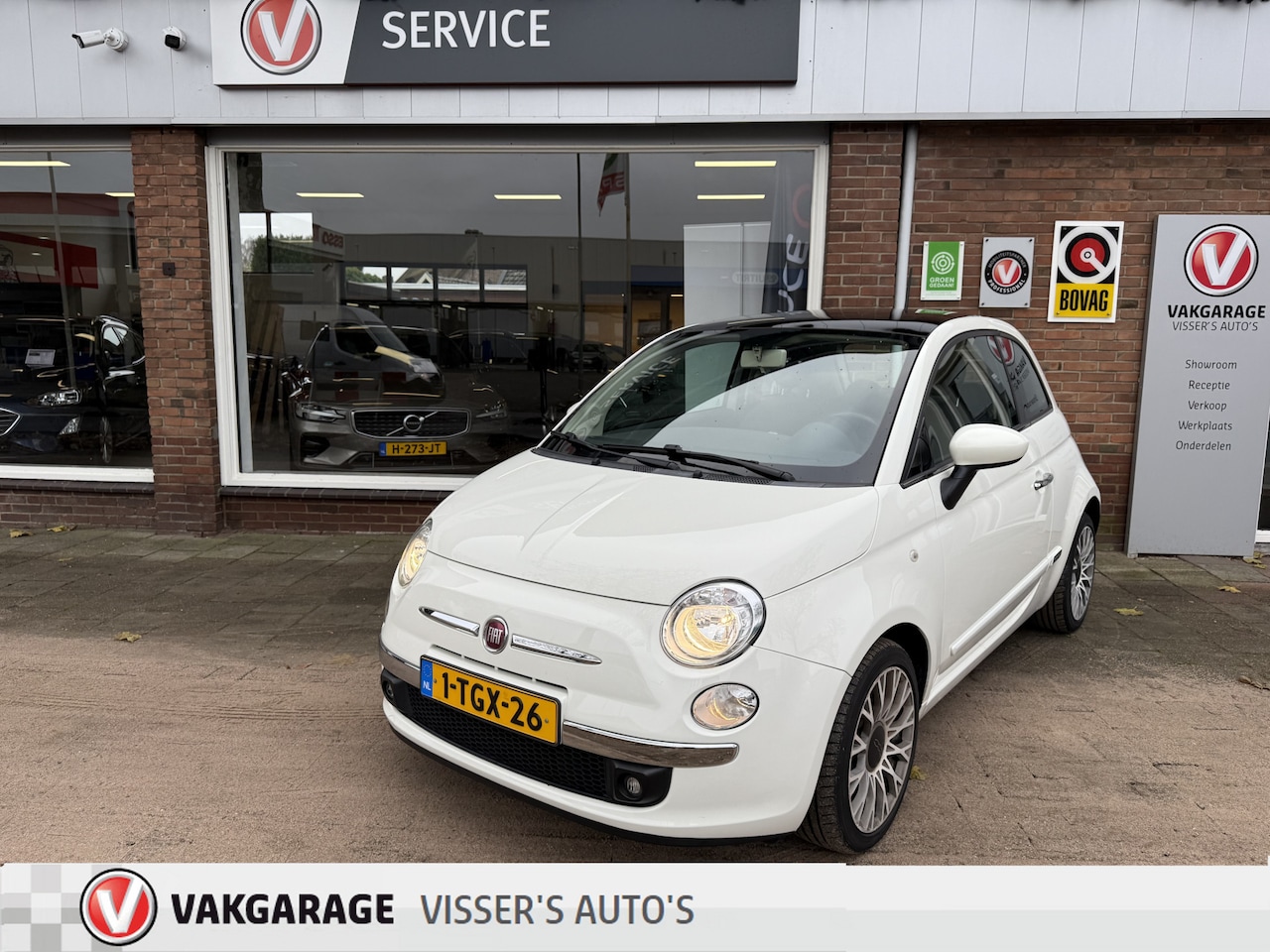 Fiat 500 - 0.9 TwinAir Lounge | elektrische ramen | airco | lichtmetalen wielen | panoramadak | - AutoWereld.nl