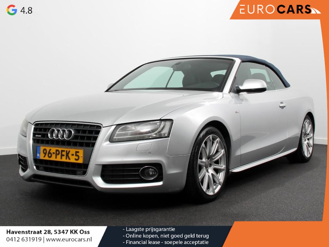 Audi A5 Cabriolet - 2.0 TFSI quattro Pro Line S Lees opmerkingen! Handel / Export | Leder | Parkeer sensoren | - AutoWereld.nl