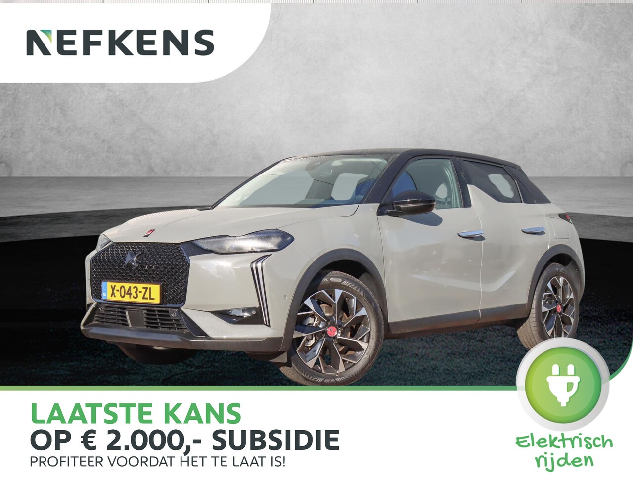 DS 3 - E-Tense Esprit De Voyage 54 kWh E-Tense Esprit De Voyage 54 kWh (Direct rijden/TwoTone/Camera/Keyless/LED/Warmtepomp) - AutoWereld.nl