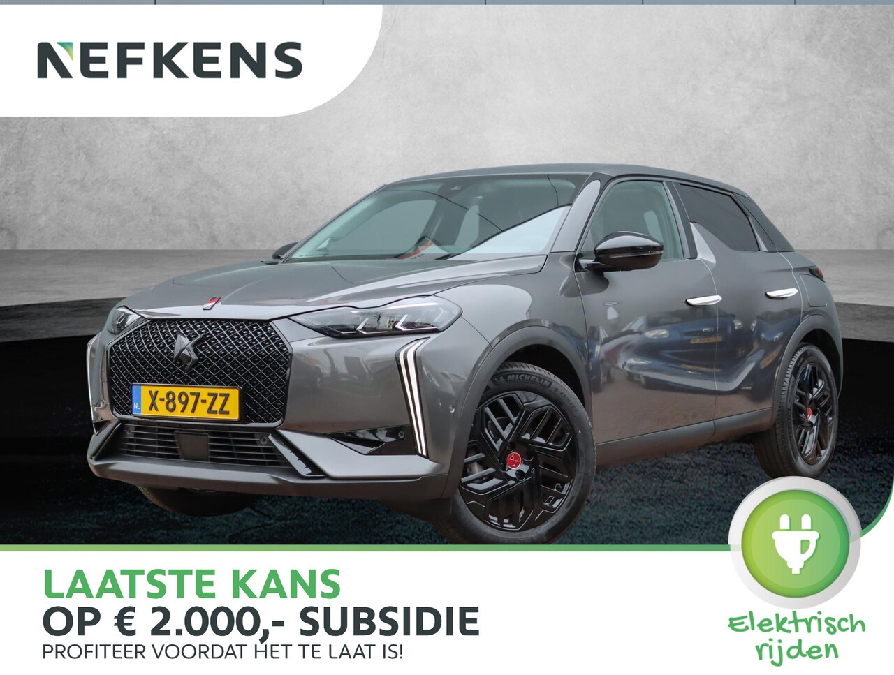 DS 3 - E-Tense Performance Line 54 kWh 3-fase (DIRECT rijden!!/Camera/S.stoelen/TwoTone/AppleCarP - AutoWereld.nl