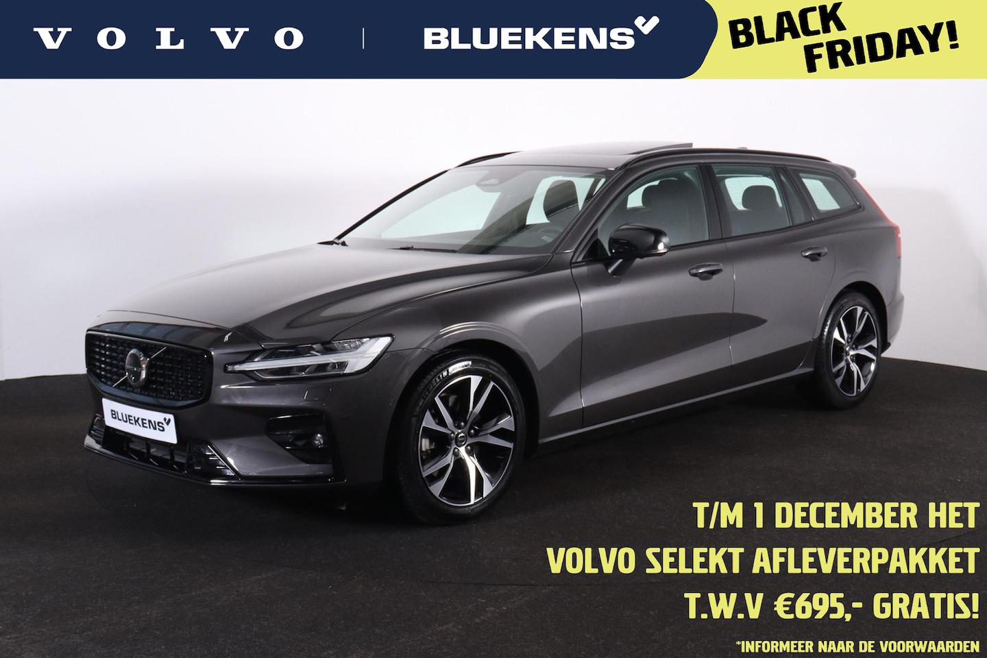 Volvo V60 - B3 Plus Dark - Panorama/schuifdak - IntelliSafe Assist & Surround - Harman/Kardon audio - - AutoWereld.nl