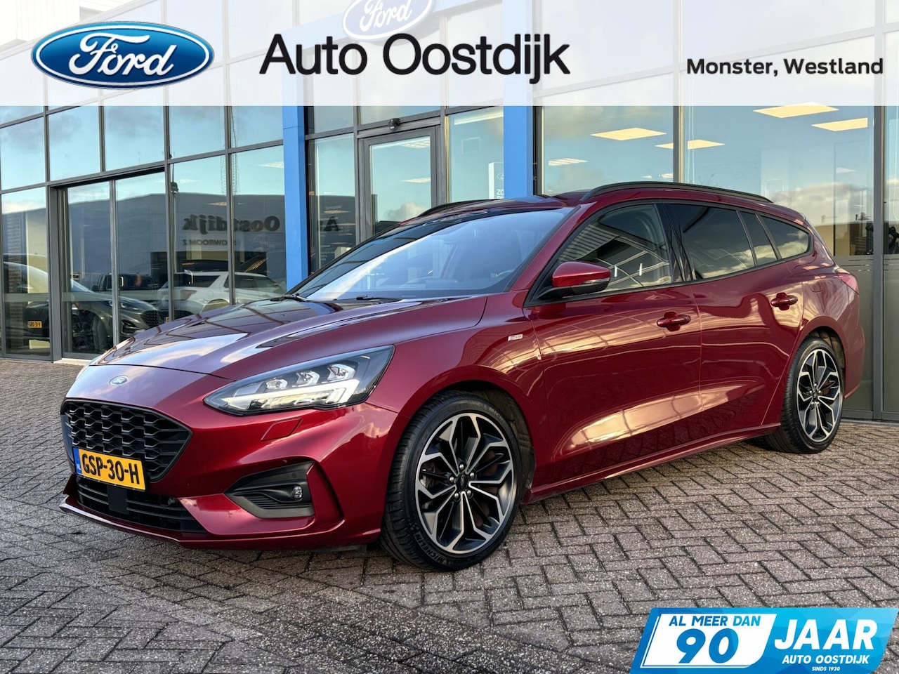 Ford Focus Wagon - 1.5 EcoBoost ST Line 182PK Automaat Afn. Trekhaak Adaptieve Cruise Stoelverwarming Navi Cl - AutoWereld.nl