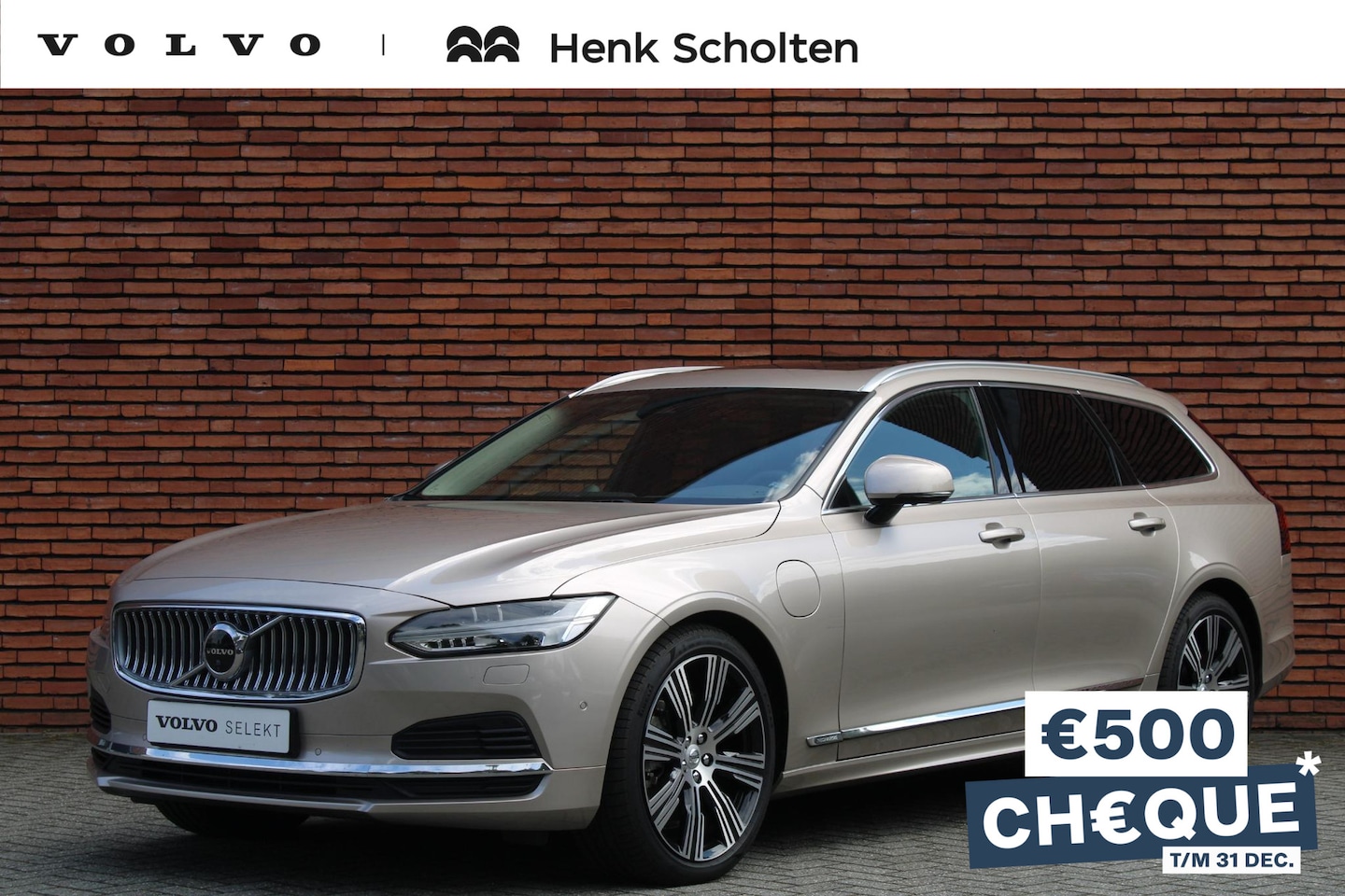 Volvo V90 - T8 AWD AUT8 455PK Ultimate Bright, Adaptieve Cruise Control, Pilot Assist, Bowers & Wilkin - AutoWereld.nl