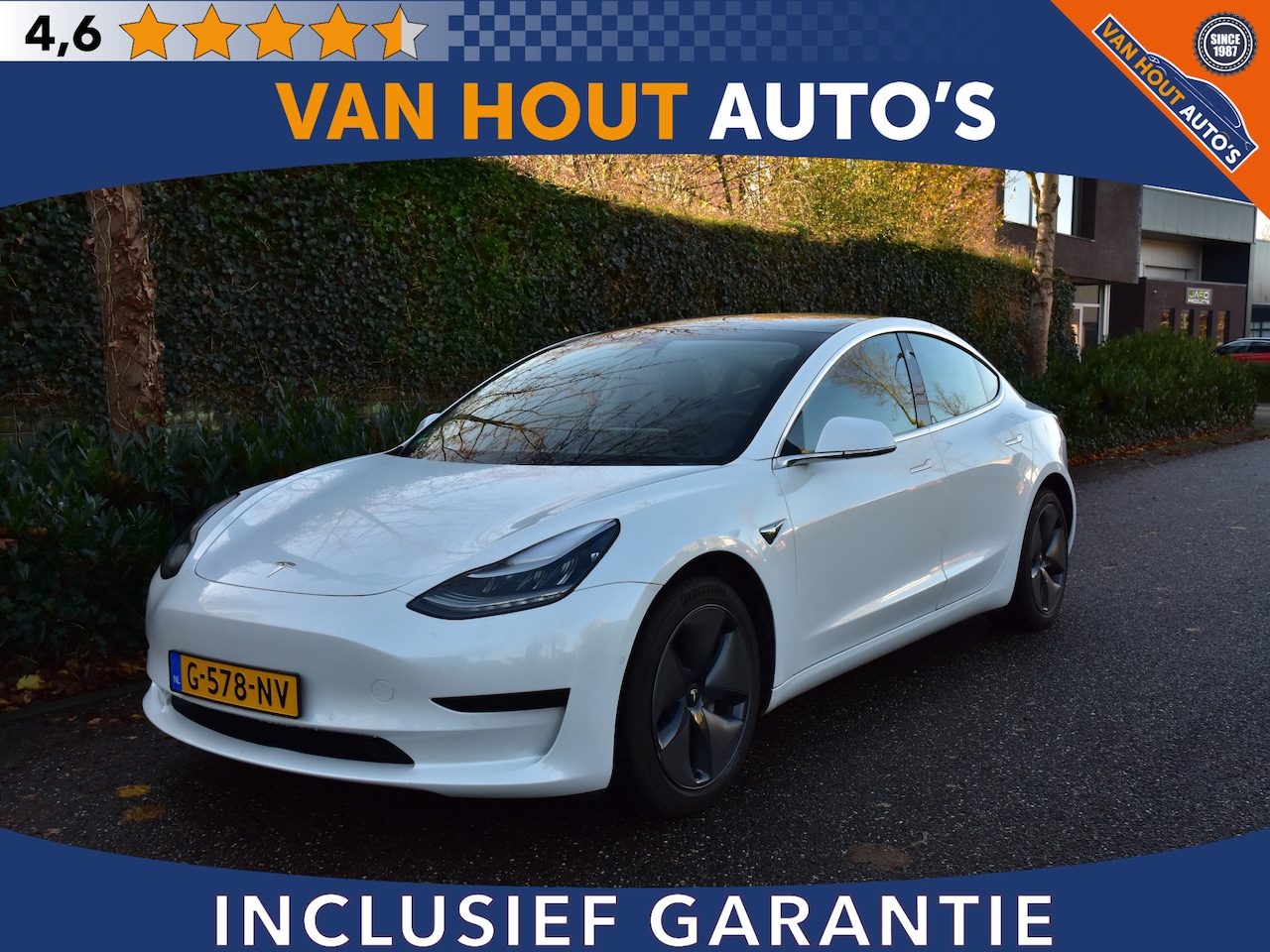 Tesla Model 3 - Standard RWD Plus 60 kWh | PANORAMA DAK | LEDER | TREKHAAK - AutoWereld.nl