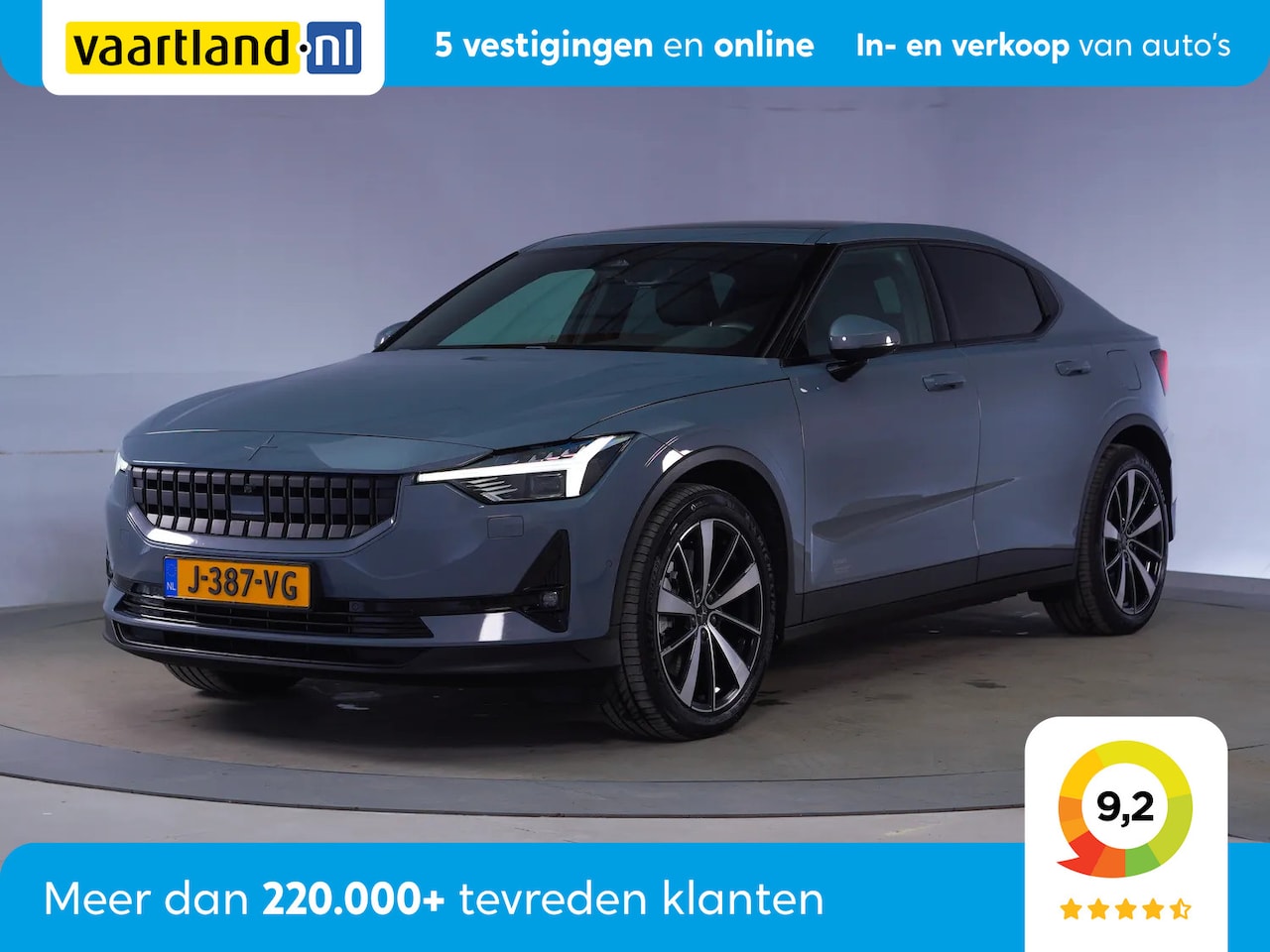 Polestar 2 - Long Range Dual Motor Launch Edition 78kWh [ Panorama Memoryseats Navi Camera ] - AutoWereld.nl