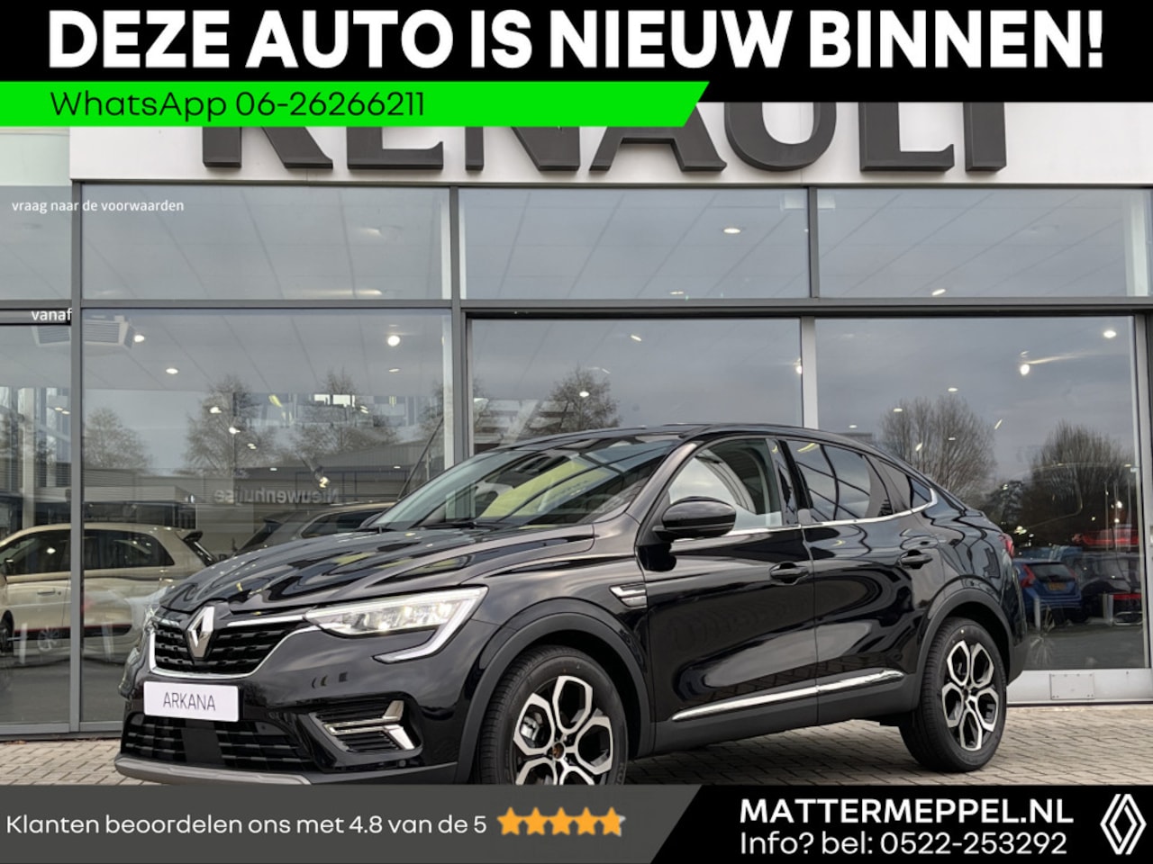 Renault Arkana - 1.6 E-Tech Hybrid 145 Intens | Automaat | Pack Winter | Pack Parking | File Assist | All S - AutoWereld.nl