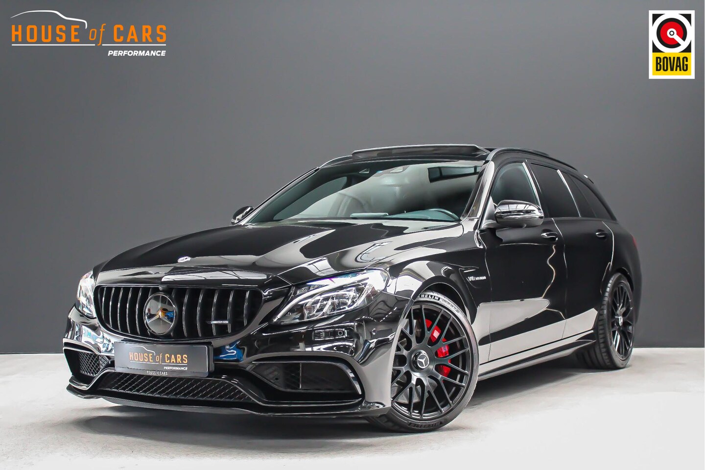 Mercedes-Benz C-klasse Estate - AMG C63S 510pk |carbon|memory|head-up|panoramadak|360 camera|Burmester|stoelventilatie|bli - AutoWereld.nl