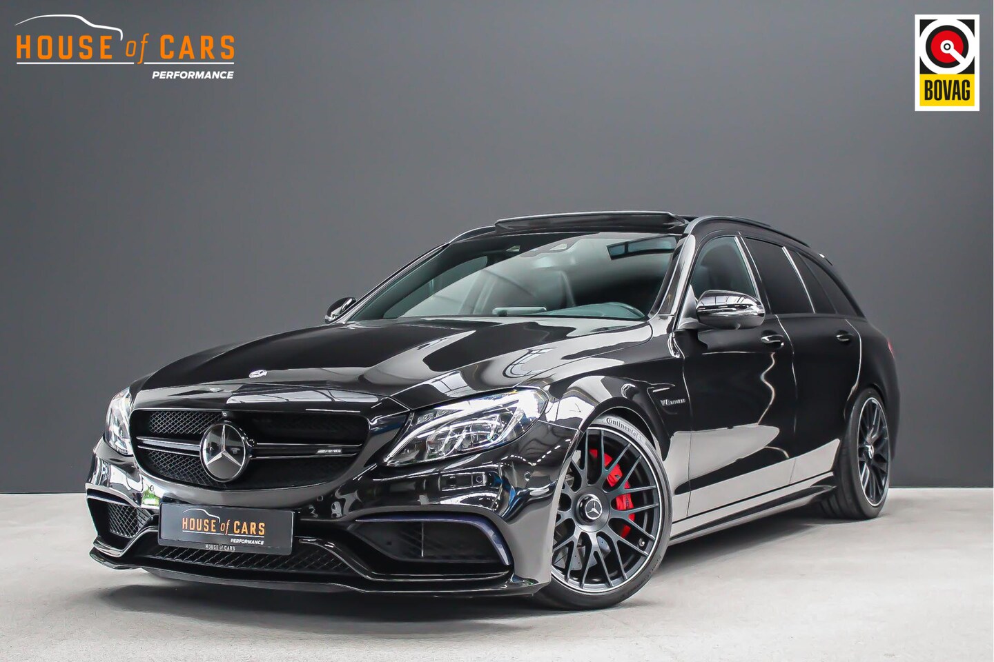 Mercedes-Benz C-klasse Estate - AMG C63S 510pk |schaalstoelen|panoramadak|Burmester|HUD|360 camera|memory|rijstrook|blinds - AutoWereld.nl