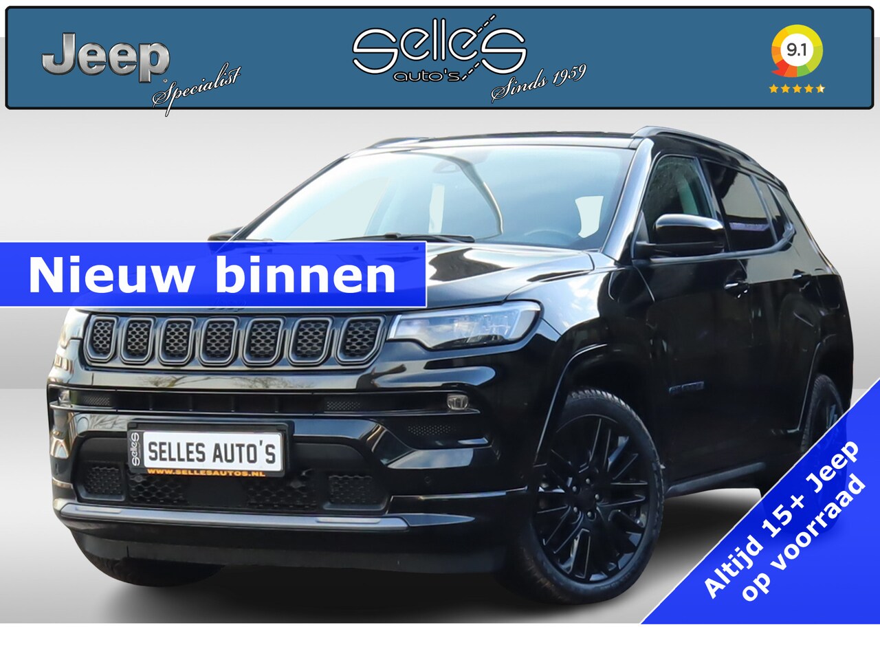 Jeep Compass - 4xe 240 Plug-in Hybrid Electric S | Stoel/Stuur Verwarming | Camera | Applecarplay - AutoWereld.nl