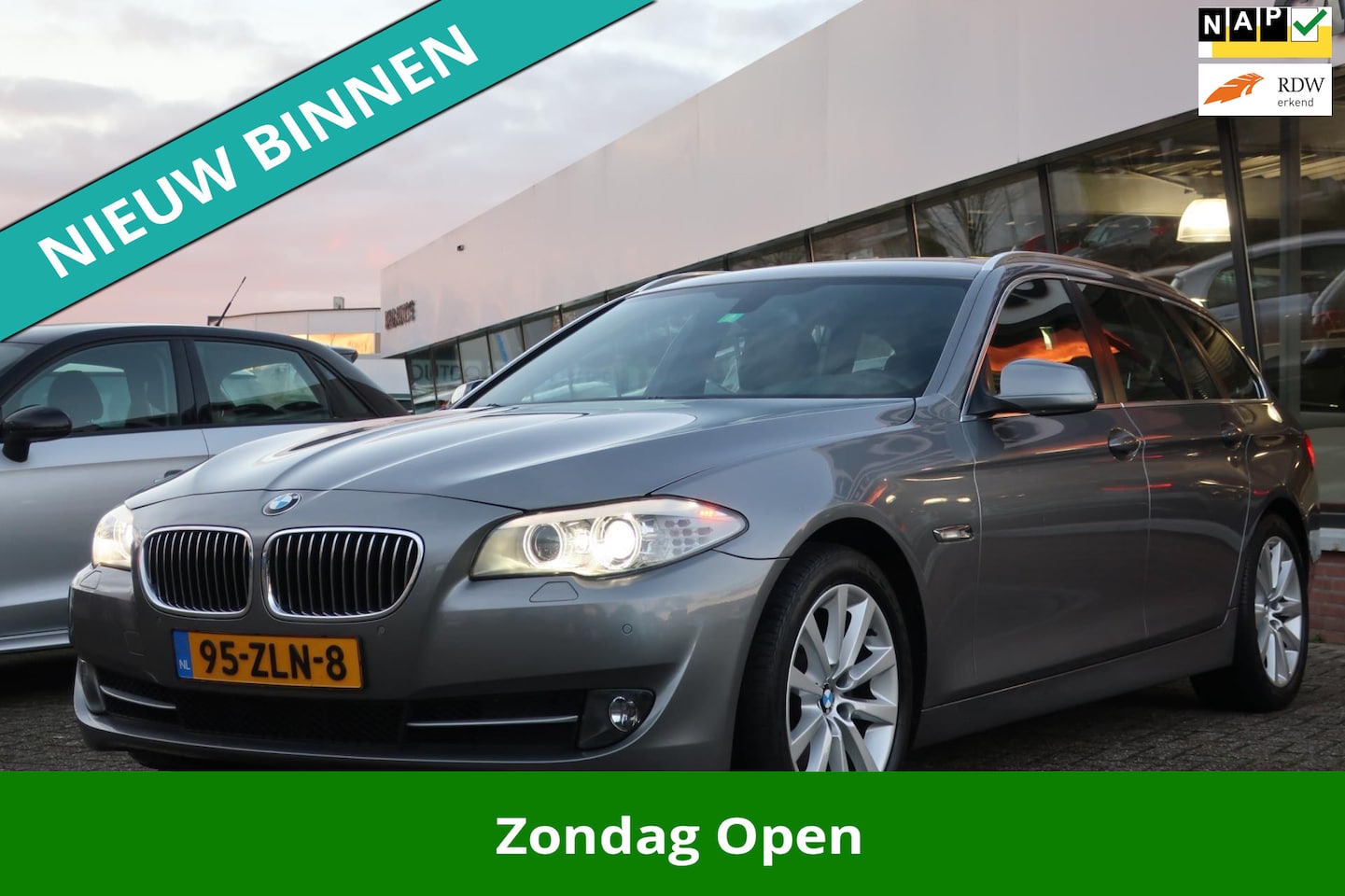 BMW 5-serie Touring - 520d High Executive LED_PANO_F1_PRO-NAVI_NAP. - AutoWereld.nl