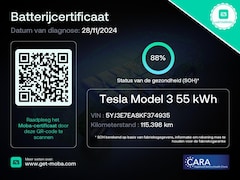 Tesla Model 3 - Standard RWD Plus 60 kWh 88% SOH 1e Eigenaar NL-Auto