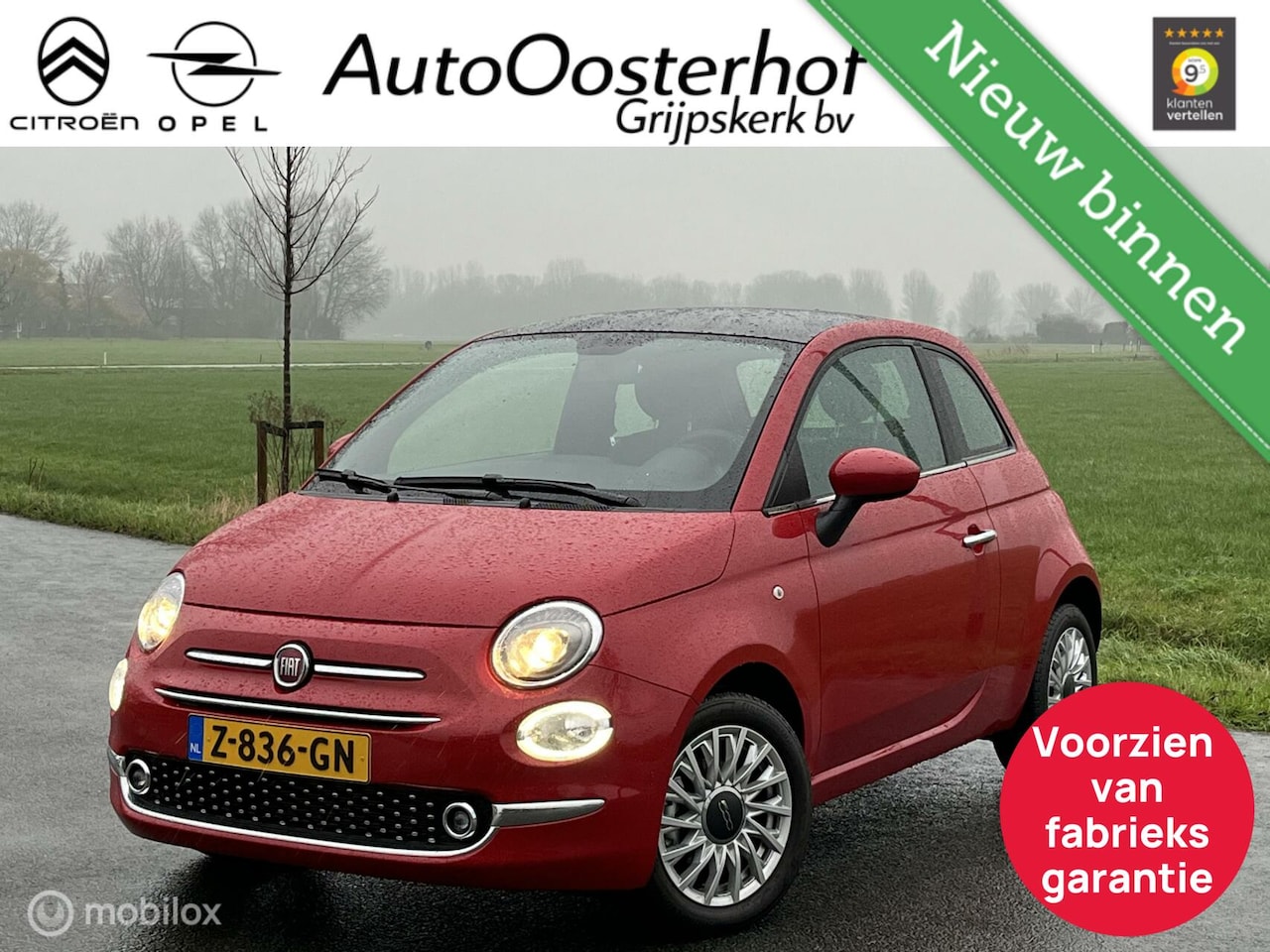 Fiat 500 - LUXE Hybrid Dolcevita Glazendak/Clima/Parkeers - AutoWereld.nl