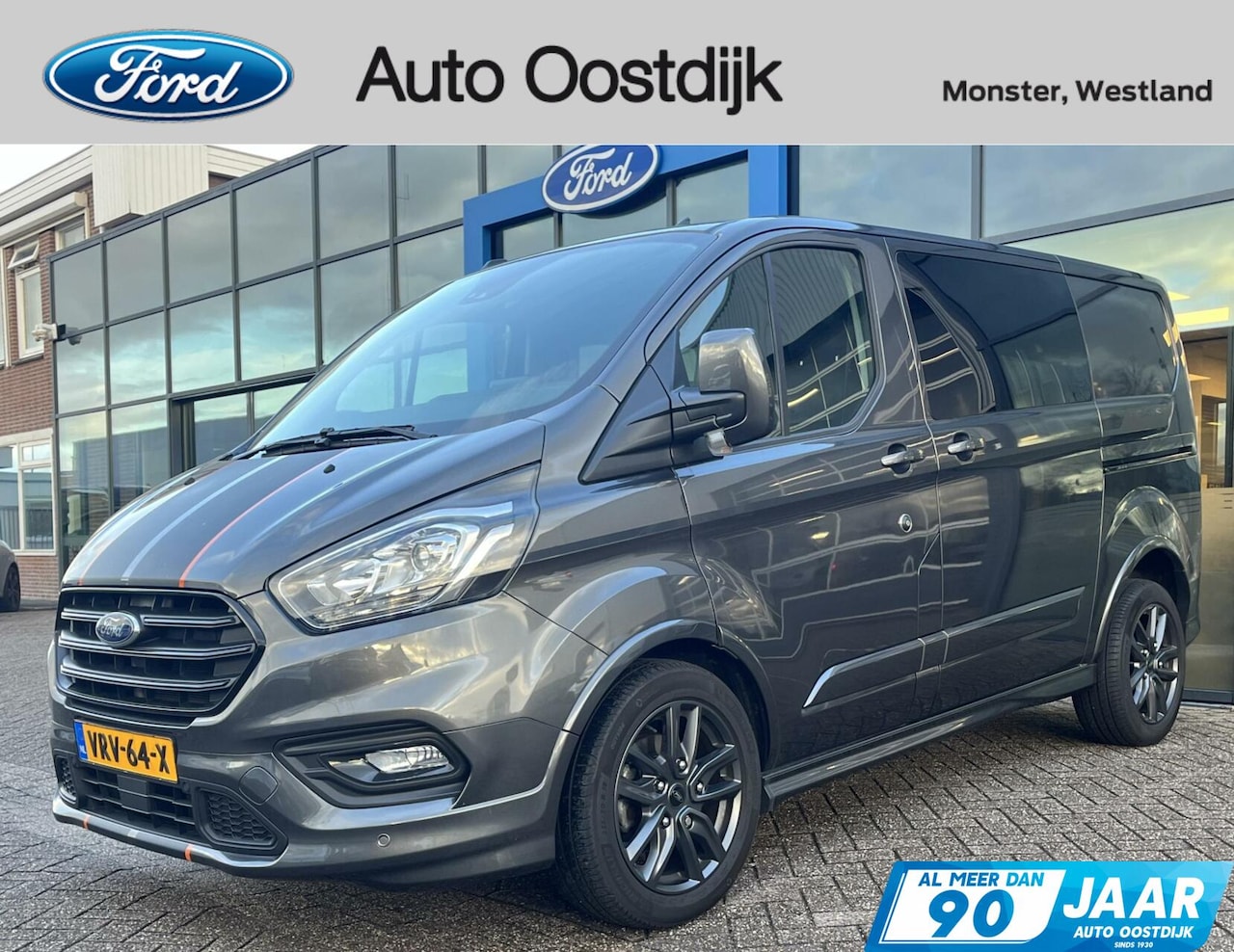 Ford Transit Custom - 320 2.0 TDCI L1H1 Sport DC 170PK Automaat Camera Winterpack Navi Cruise Carplay Parkeersen - AutoWereld.nl