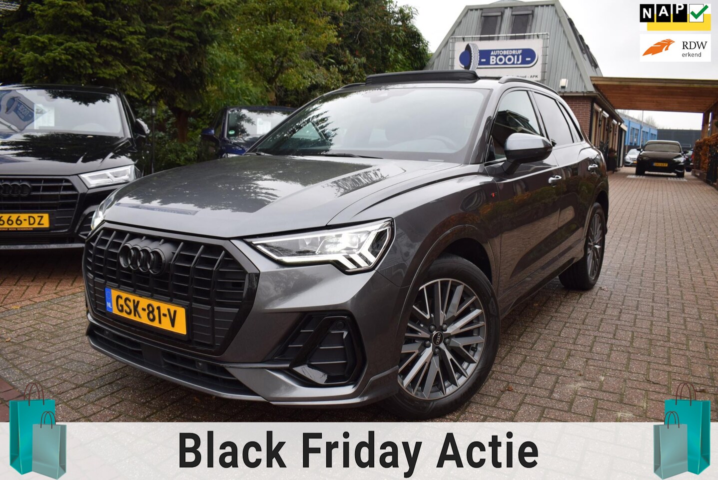 Audi Q3 - 35 TFSI S-LINE 150PK VIRTUAL/PANODAK/CAMERA/NAVI/CRUISE/AIRCO-ECC/LEDER/MARTIX LED/BLUETOO - AutoWereld.nl