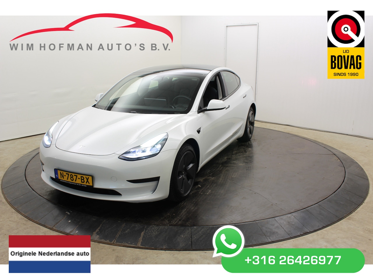 Tesla Model 3 - RWD Plus 60 kWh Autopilot Leder Panodak Camera - AutoWereld.nl